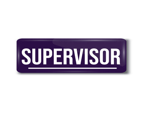 Supervisor I Office I Rectangular Pin Badge