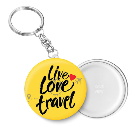 Love Travel I Live, love  and Travel I Souvenir l Travel I Key Chain