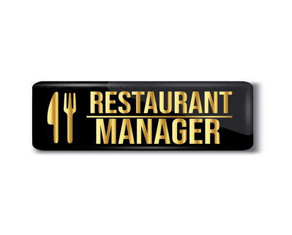 Restaurant Manager I Restaurant I Hotel I Rectangular Pin Badge