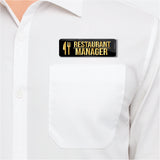 Restaurant Manager I Restaurant I Hotel I Rectangular Pin Badge
