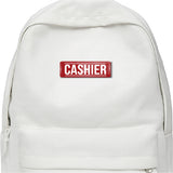 Cashier I Bank I Restaurant I Hotel I Rectangular Pin Badge