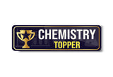 Chemistry Topper I Class Topper I School I College I University I Rectangular Pin Badge