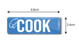 Cook I Restaurant I Hotel I Rectangular Pin Badge