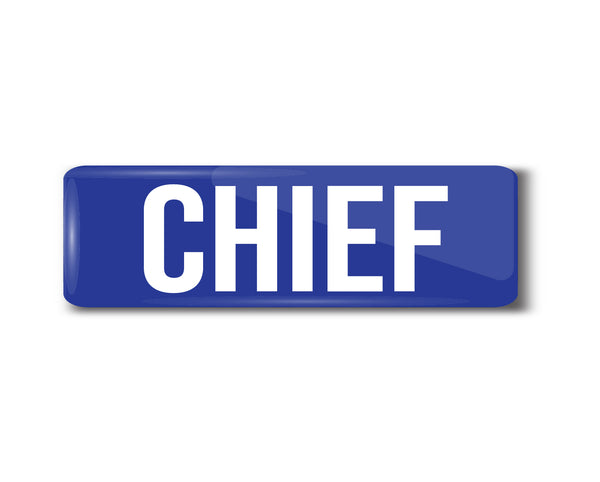 Chief I Restaurant I Hotel I Rectangular Pin Badge