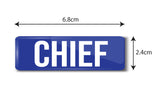 Chief I Restaurant I Hotel I Rectangular Pin Badge