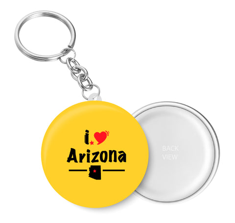 I Love Arizona I Love with United States Series I Key Chain