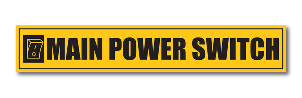 Main Power Switch I Office I Shop I School I College I Restaurant I Hospital I Company I Super Market I Cinema Theatre I Wall Sticker