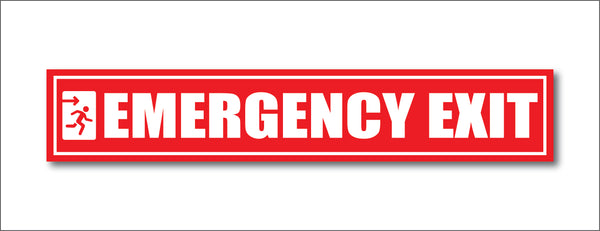 Emergency Exit I Office I Shop I School I College I Restaurants I Hospital I Company I Super Market I Cinema Theatre I Wall Sticker