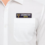 Chemistry Topper I Class Topper I School I College I University I Rectangular Pin Badge