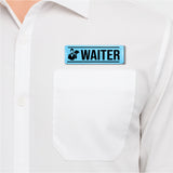 Waiter I Restaurant I Hotel I Rectangular Pin Badge