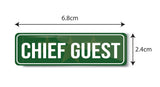 Chief Guest I School I College I University I Office I Company I Rectangular Pin Badge