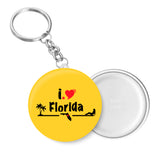 I Love Florida I Love with United States Series I Key Chain