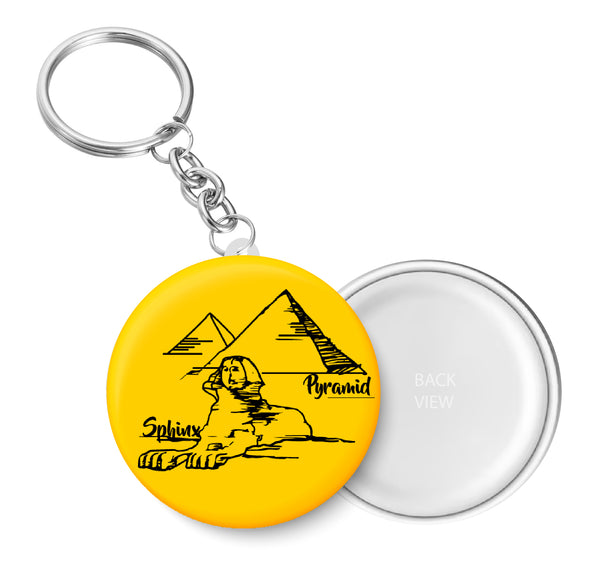 Pyramid I Sphinx I Egypt I World Landmarks Key Chain