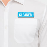 Cleaner I Restaurant I Hotel I Rectangular Pin Badge