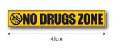 No Drugs Zone I Office I Shop I School I College I Restaurants I Hospital I Company I Super Market I Cinema Theatre I Wall Sticker