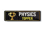 Physics Topper I Class Topper I School I College I University I Rectangular Pin Badge