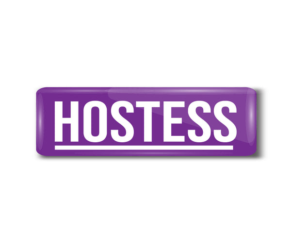 Hostess I Event Management I Rectangular Pin Badge