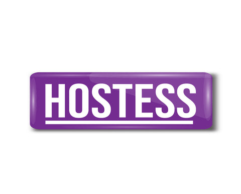 Hostess I Event Management I Rectangular Pin Badge