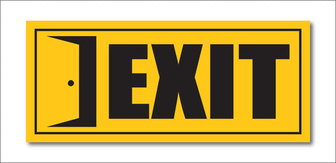 Exit I Office I Shop I School I College I Restaurants I Hospital I Company I Super Market I Cinema Theatre I Wall Sticker