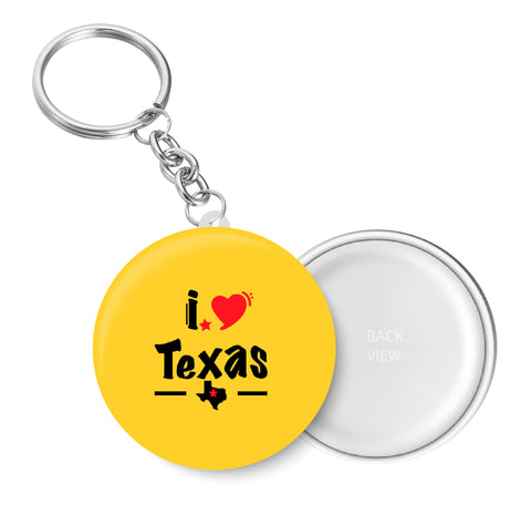 I Love Texas I Love with United States Series I Key Chain