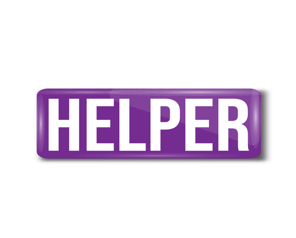 Helper I Office I Rectangular Pin Badge