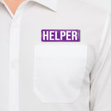 Helper I Office I Rectangular Pin Badge