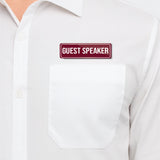Guest Speaker I School I College I University I Office I Company I Rectangular Pin Badge