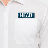 Head I Office I Rectangular Pin Badge