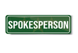 Spokesperson I School I College I University I Office I Company I Rectangular Pin Badge