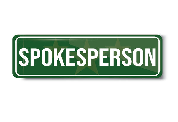 Spokesperson I School I College I University I Office I Company I Rectangular Pin Badge