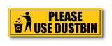 Please Use Dustbin I Office I Shop I School I College I Restaurants I Hospital I Company I Super Market I Cinema Theatre I Wall Sticker