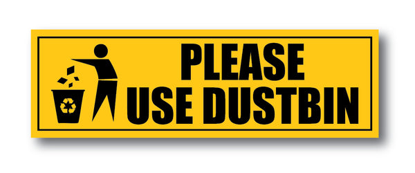 Please Use Dustbin I Office I Shop I School I College I Restaurants I Hospital I Company I Super Market I Cinema Theatre I Wall Sticker