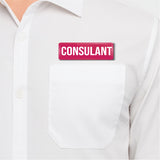 Consulant I Office I Rectangular Pin Badge