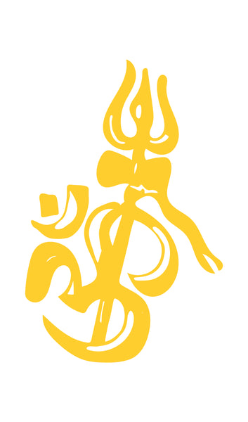"Ohm With Trishul" Car Window Decal