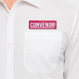 Convenor I Office I Rectangular Pin Badge