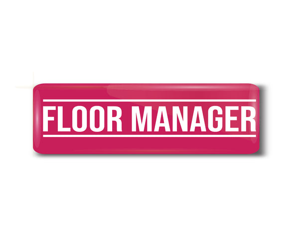 Floor Manager I Office I Shop I Rectangular Pin Badge
