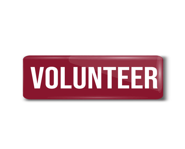 Volunteer I Rectangular Pin Badge