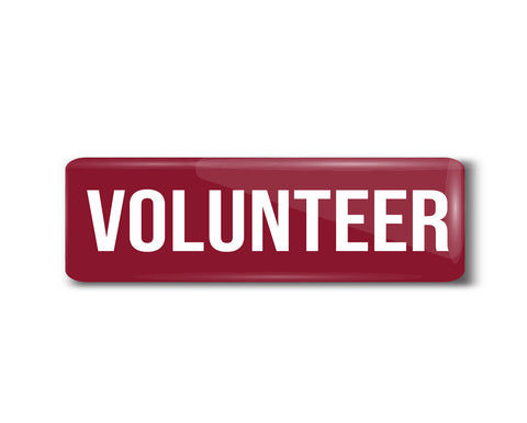 Volunteer I Rectangular Pin Badge
