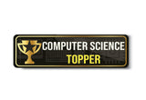 Computer Science Topper I Class Topper I School I College I University I Rectangular Pin Badge