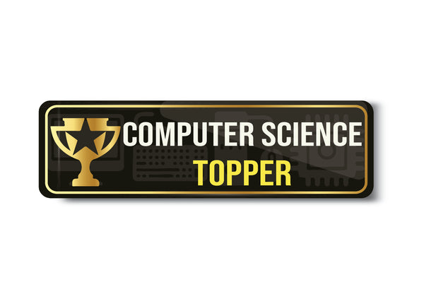 Computer Science Topper I Class Topper I School I College I University I Rectangular Pin Badge