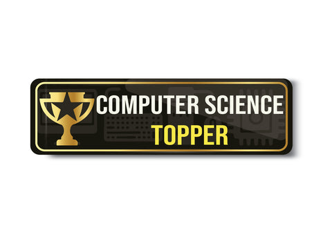 Computer Science Topper I Class Topper I School I College I University I Rectangular Pin Badge
