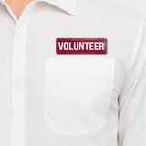Volunteer I Rectangular Pin Badge