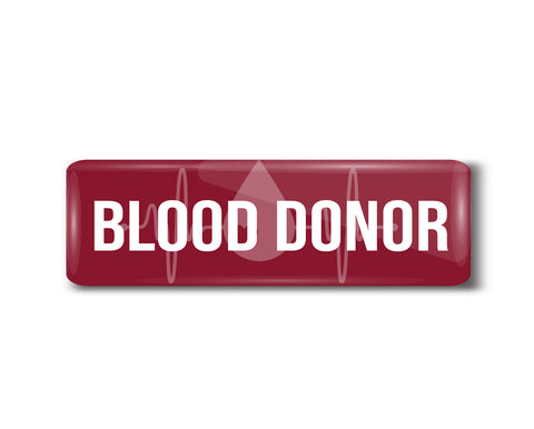 Blood Donor I Hospital I Rectangular Pin Badge