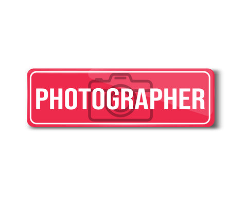 Photographer I Cinematography I Rectangular Pin Badge