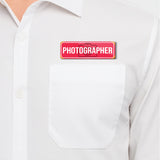 Photographer I Cinematography I Rectangular Pin Badge