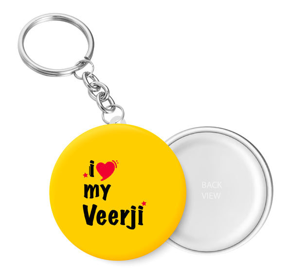 I Love My Veerji Key Chain