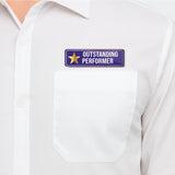 Outstanding Performer I School I College I University I Office I Company I Office Rectangular Pin Badge