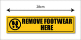 Remove Footwear here I Office I Shop I School I College I Restaurants I Hospital I Company I Wall Sticker