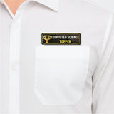 Computer Science Topper I Class Topper I School I College I University I Rectangular Pin Badge