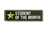 Student of the Month I School I College I University I Rectangular Pin Badge